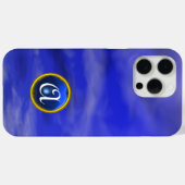 CLOUDS IN DE BLAUWE SKY SAPPHIRE GEM STONE MONOGRA Case-Mate iPhone CASE (Achterkant (horizontaal))