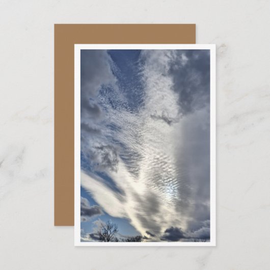 Clouds in January sky - Ducks vision Note Card Notitiekaartje (Voorkant / Achterkant)