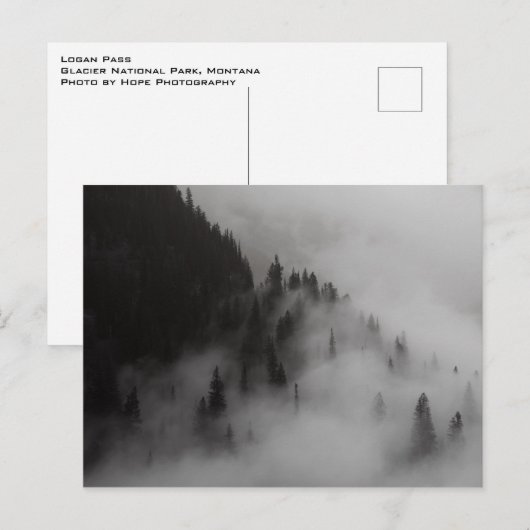 Clouds in Logan Pass Glacier NP Briefkaart (Voorkant / Achterkant)