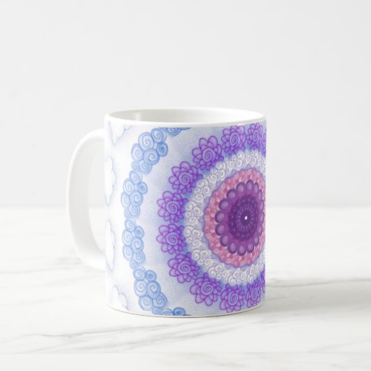 Clouds in mijn Coffee floral swirl mok (Voorkant links)