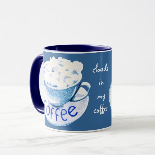 Clouds in mijn koffie-Mok Mok (Voorkant links)