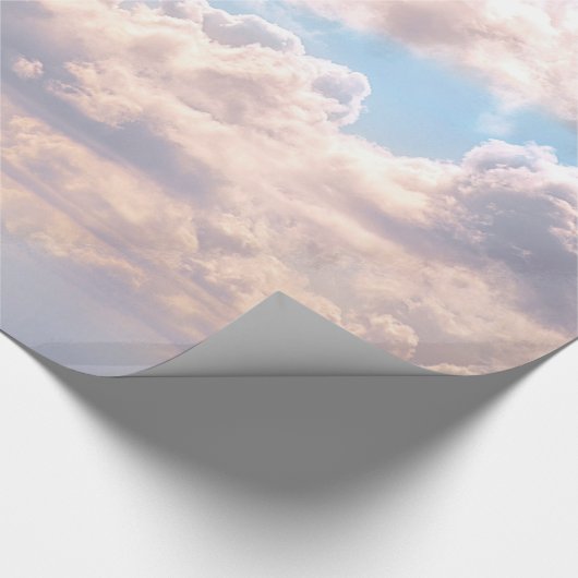 Clouds in Sky Wrapping Paper Cadeaupapier (Hoek)