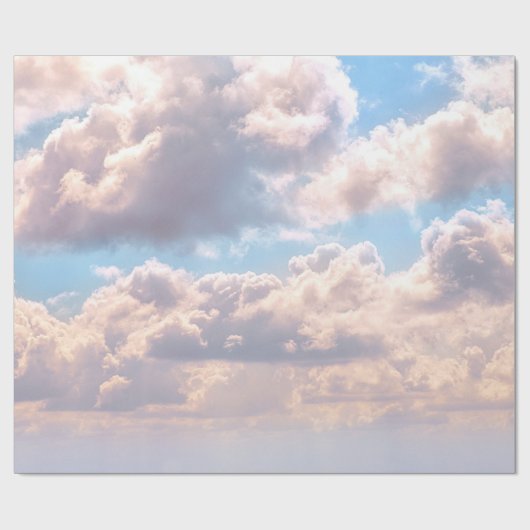 Clouds in Sky Wrapping Paper Cadeaupapier (Vlak)