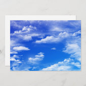 Clouds Invitation Kaart (Voorkant / Achterkant)