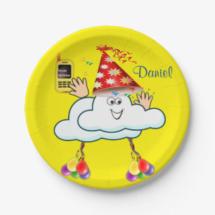 Clouds IPhone Tekst Happy Birthday Paper Borden Papieren Bordje