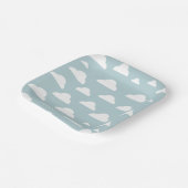 Clouds Kids Verjaardagsfeestje Papieren Bordje (Gebogen)