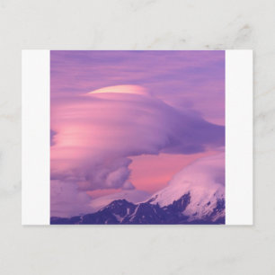 Clouds Lenticular Over Mount Drum Alaska Briefkaart