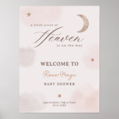 Clouds Little Piece of Heaven Baby shower Welkom Poster (Voorkant)