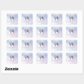Clouds Memorial Halo & Angel Wings Vierkante Sticker (Vel)