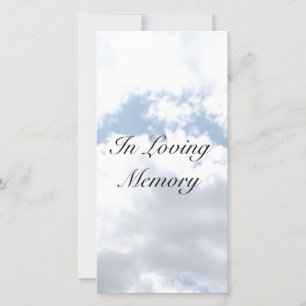 "Clouds" Memorial Kaarten