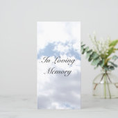 "Clouds" Memorial Kaarten (Staand voorkant)