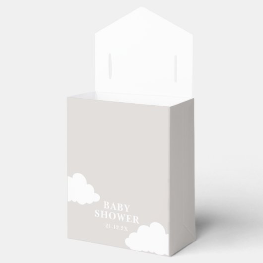 Clouds Minimalistisch Baby shower Bedankdoosjes (Geopend)