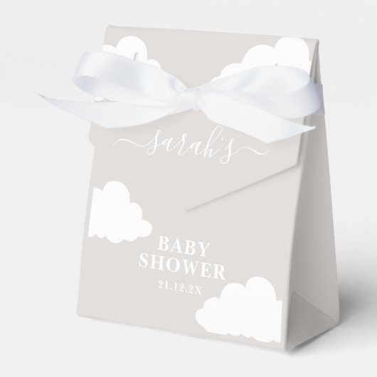 Clouds Minimalistisch Baby shower Bedankdoosjes (Voorkant Zijde)