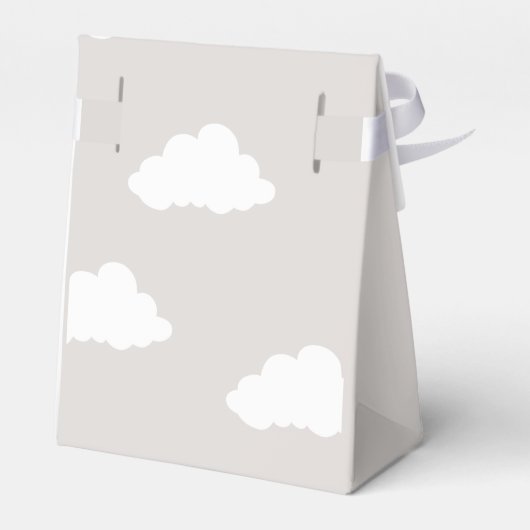 Clouds Minimalistisch Baby shower Bedankdoosjes (Achterkant)