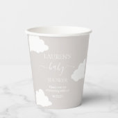 Clouds Minimalistisch Baby shower Papieren Bekers (Voorkant)