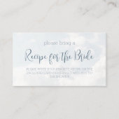 Clouds Modern Elegant Vrijgezellenfeest Recept Aan Informatiekaartje (Voorkant)
