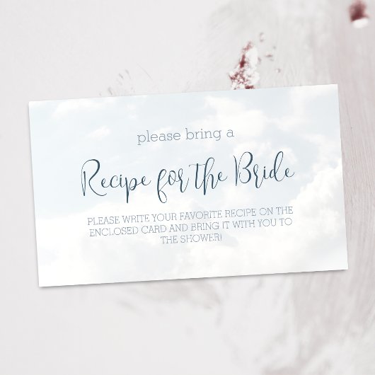 Clouds Modern Elegant Vrijgezellenfeest Recept Aan Informatiekaartje