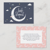 Clouds, Moon & Star baby shower boek aanvragen Visitekaartje (Voorkant / Achterkant)