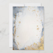 Clouds Moon,Stars Watercolor Baby Shower  Kaart (Achterkant)