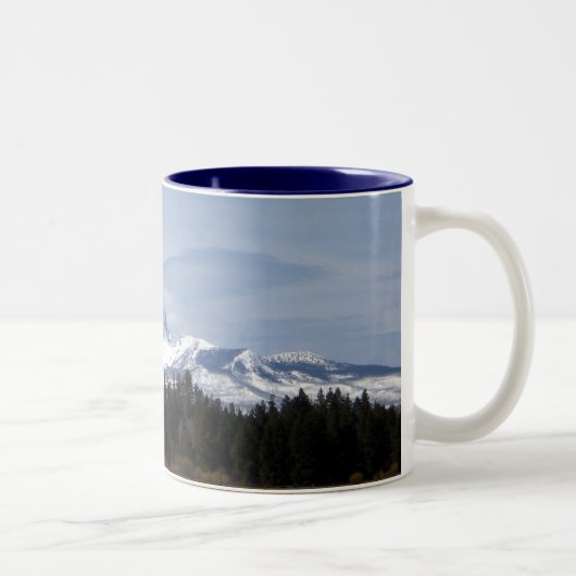 Clouds op Drie Vingered Jack Tweekleurige Koffiemok (Rechts)