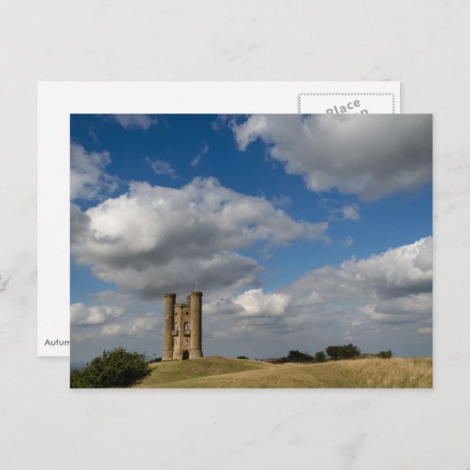 Clouds over Broadway Tower, Cotswolds briefkaart (Voorkant / Achterkant)