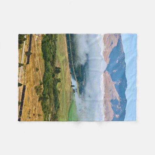 Clouds Over Flathead River Fleece Deken (Voorkant (Horizontaal))