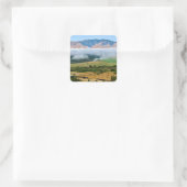 Clouds Over Flathead River Vierkante Sticker (Tas)
