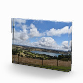 Clouds over Lake Gnotuk Camperdown Photo Block Fotoblokken (Rechts)