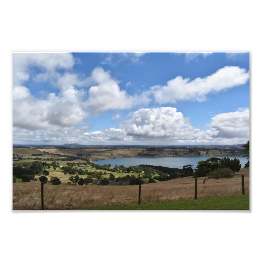 Clouds over Lake Gnotuk Camperdown Photo Print Foto Afdruk (Voorkant)