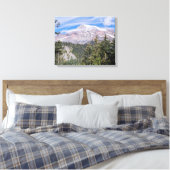 Clouds Over Mount Rainier Scenic Landscape Canvas Afdruk (Insitu (Slaapkamer))
