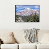 Clouds Over Mount Rainier Scenic Landscape Foto Afdruk