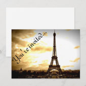Clouds over Paris  look Invites Kaart (Voorkant / Achterkant)