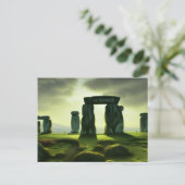 Clouds over Stonehenge Fantasy Digital Art Briefkaart (Staand voorkant)