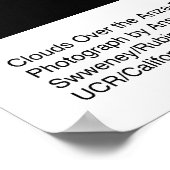 Clouds Over the Desert, 1965, door Ansel Adams Poster (Hoek)