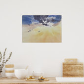 Clouds Painting in Watercolor Poster (Keuken)