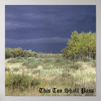 Clouds passeren door poster