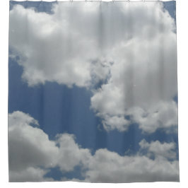 Clouds Photo Print Fun Douchegordijn