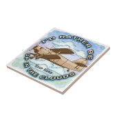 Clouds Plane Tegeltje (Zijkant)