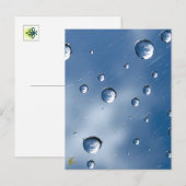Clouds Reflected in Dew Drops Against Blue Sky Briefkaart (Voorkant / Achterkant)