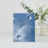 Clouds Reflected in Dew Drops Against Blue Sky Briefkaart (Staand voorkant)