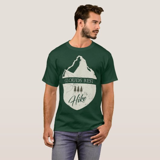 Clouds Rest California Hiking with Mountain T-shirt (Voorkant volledig)