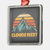 Clouds Rest Mountain Yosemite Retro Turquoise Metalen Ornament (Links)