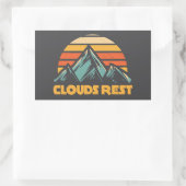 Clouds Rest Mountain Yosemite Retro Turquoise Rechthoekige Sticker (Tas)