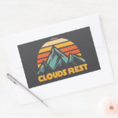 Clouds Rest Mountain Yosemite Retro Turquoise Rechthoekige Sticker (Envelop)