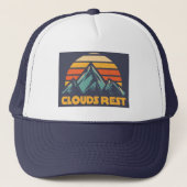Clouds Rest Mountain Yosemite Retro Turquoise Trucker Pet (Voorkant)