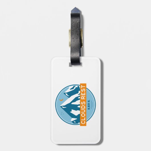 Clouds Rest Mountain Yosemite Stars Moon Bagagelabel (Achterkant verticaal)