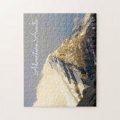 Clouds Roll off Snowy Mountain in Canada Legpuzzel (Verticaal)