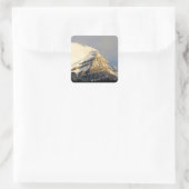 Clouds Roll off Snowy Mountain in Canada Vierkante Sticker (Tas)