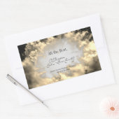 Clouds Signature Auteur BookPlate Sjabloon Rechthoekige Sticker (Envelop)