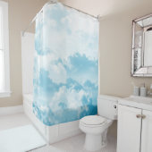 Clouds sky cartoon vector images douchegordijn (In situ)